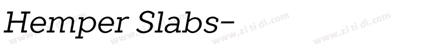 Hemper Slabs字体转换